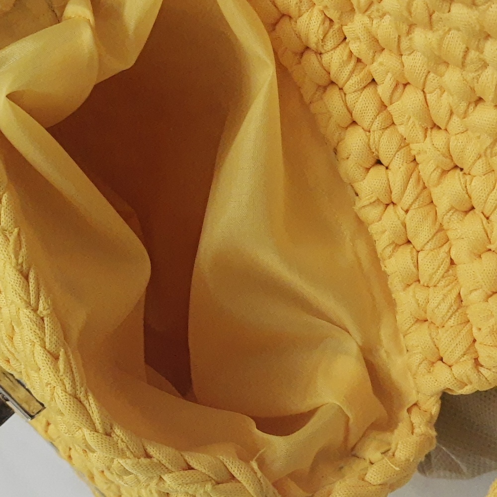 Hernando Josa Candy Crochet Knit Mini Shoulder Bag, Yellow RARE NEW - Picture 6 of 17